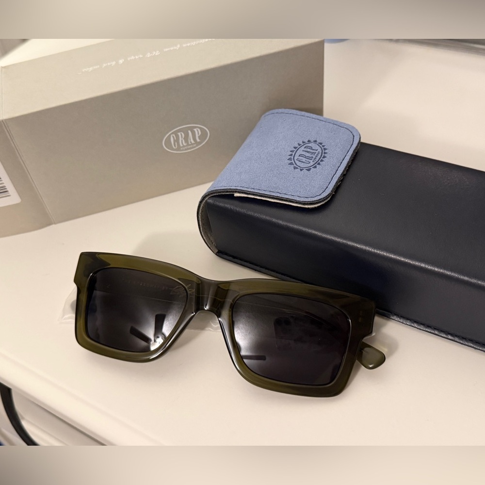 Crap Eyewear Sunglasses - The Speedway ~ Crystal Seaweed Bio / Polarized Grey